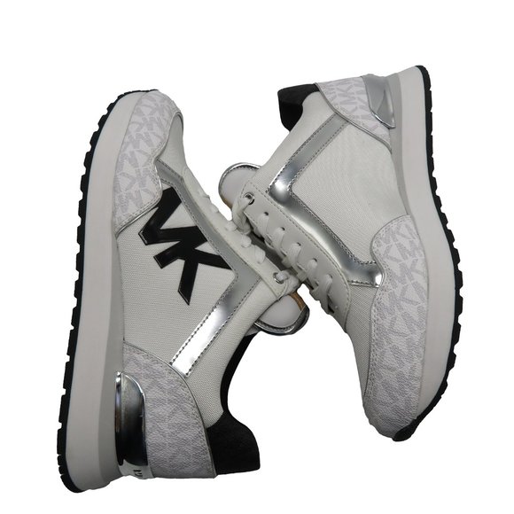 MICHAEL KORS MADDY Two-Tone Logo Trainer Sneakers - Picture 5 of 6